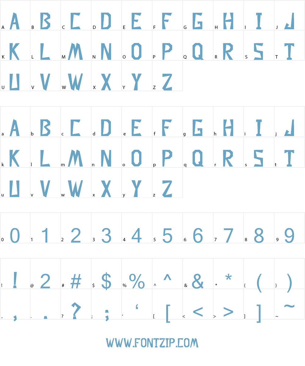 Descuadrado Font Character